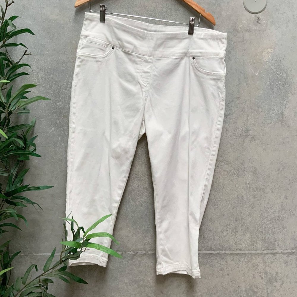 BUNDLE - 2 PAIRS Ladies Stretch Cropped Jeans - Size 16 - Picture 2 of 7